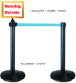 flexi belt crowd control barrier post BP020