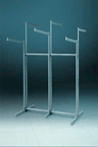 two bay six arms garment rack