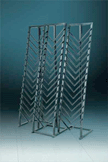 Square tube ceramic tile display rack