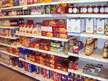 display shelving system for sauce and bottles in supermarkets