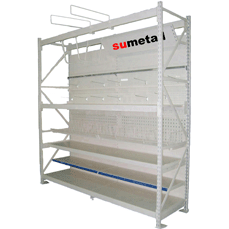 Integrated shelving racking system for hardware and tool store