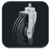 escalator casters for shopping trolleys