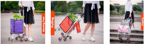 supermarket shopping cart climb stairs