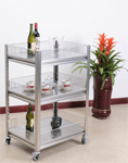 Mobile stainless steel shelving with casters