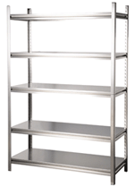 5 level standard stainless steel shelving