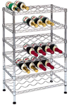 Wire wine shelving rack