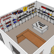 Hardware tools shop layout