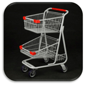 30 litre double wire basket shopping trolleys